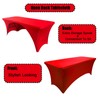 Dololoo Stretchable Tablecloths 6ft for Rectangle Tables with Open Back,