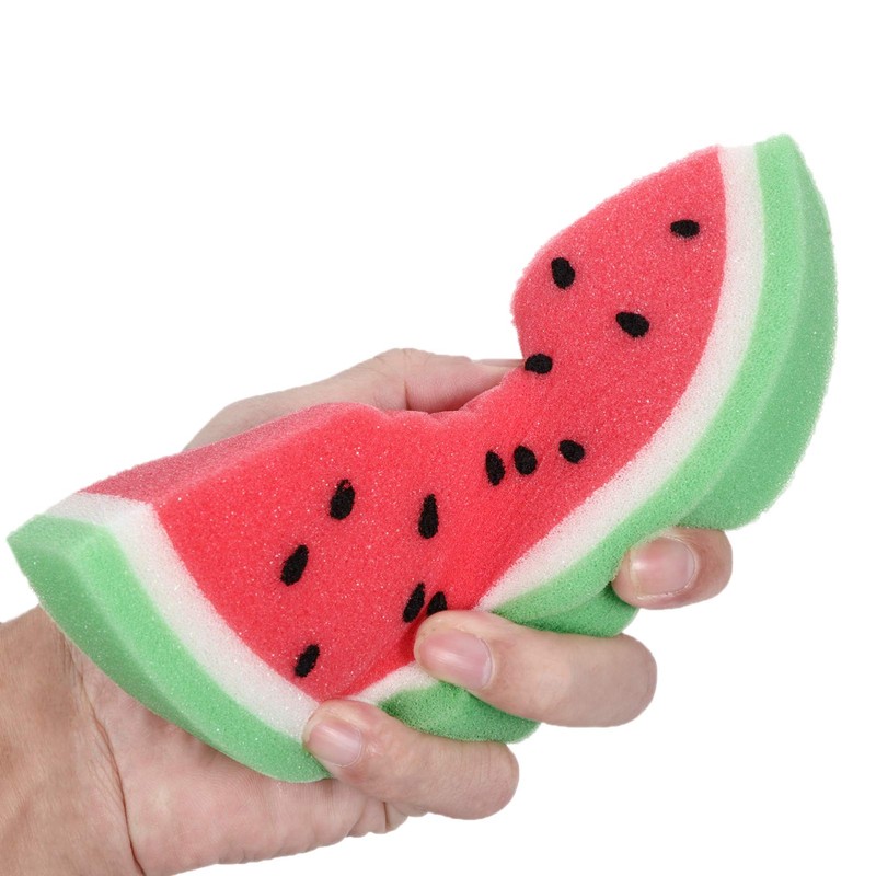 NOLITOY Fruit Shape Bath Sponges 4pcs Exfoliating Shower Scrubbers for