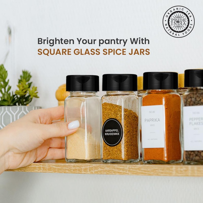 Clear Plastic Spice Jars w/Sifter Caps (Food Grade - BPA