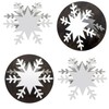 Snowflakes Place Cards,Christmas Place Cards Holiday Snowflake Blank Table Setting