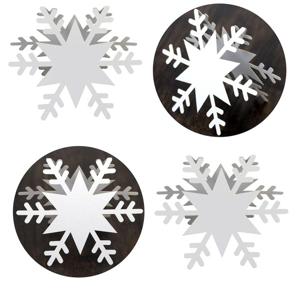 Snowflakes Place Cards,Christmas Place Cards Holiday Snowflake Blank Table Setting