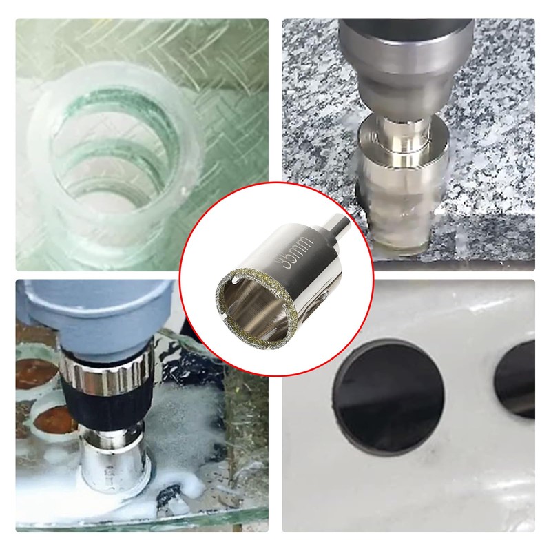 CLKE Diamond Hole Saw 35mm Tile Drill Bit with Center