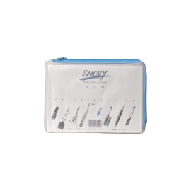 リヒトラブ クリアケース ポーチ 半透明 スモーキィ マチ付 B6 水 F271ミズ