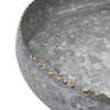 MyGift Macetero Redondo de Metal galvanizado en Color Plateado Mide