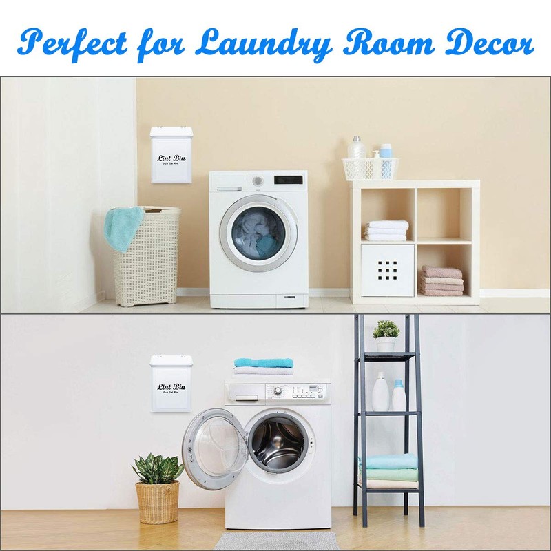 BLEOAKYNUT Lint Holder Bin for Laundry Room Magnetic Lint Box