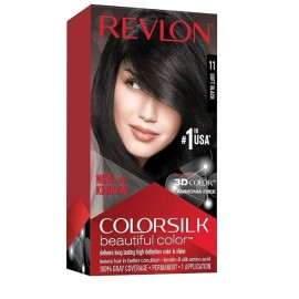 Revlon Colorsilk Ammonia free Permanent Hair Color 11 Soft Black Brand New Seal