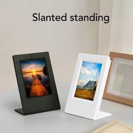 L Shape Photo Frames for 3 Inch Film, 2x3 Acrylic Mini Picture Frames, for Instax Film Frame Photo Holder - Tabletop Display - 2 Pack