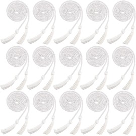 Rcanedny 15 Piezas De Cordón De Honor De Graduación Cordones De Honor Trenzados con Borlas para Estudiantes De Graduación Blanco