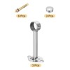 sourcing map 3 Set Ceiling Mount Curtain Rod Bracket, Fit