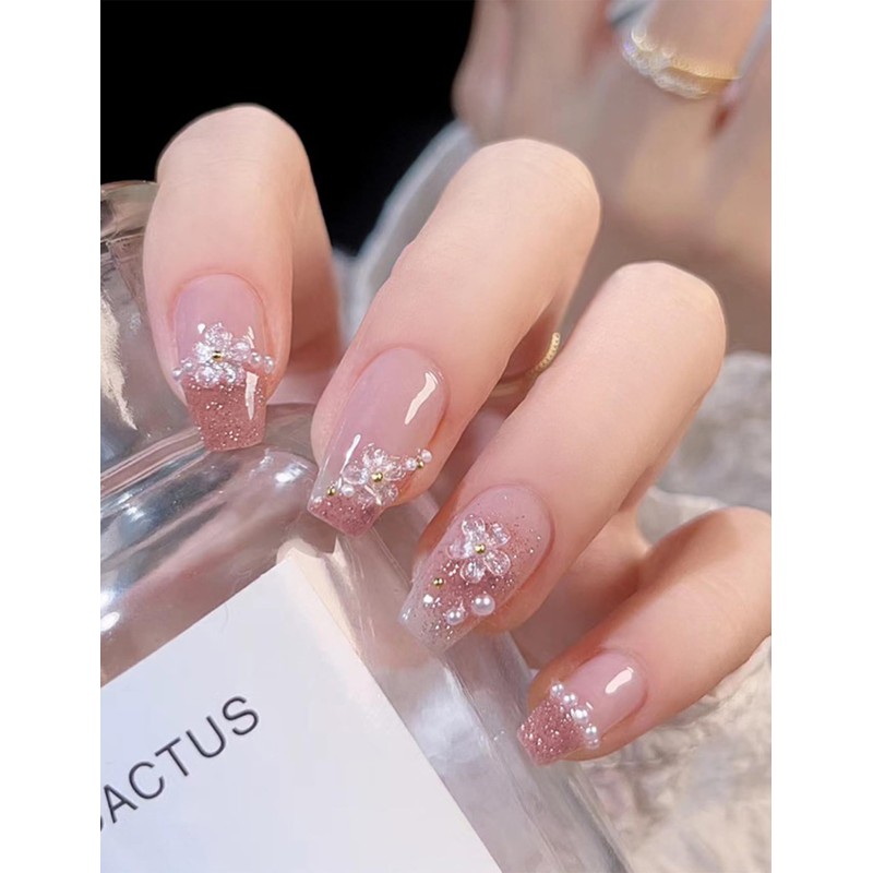 happykau Nail Tips, Set of 24, Nail Tips, Short, False