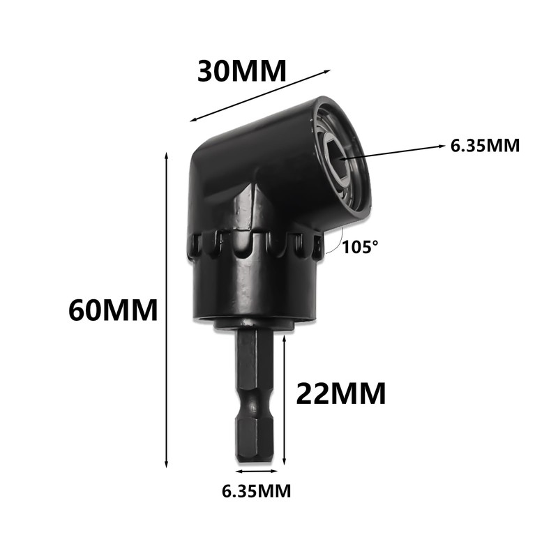 105° Angle Wrench Right Angle Drill Adapter Accessories Right Angle