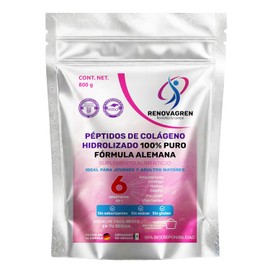 Péptidos Bioactivos de Colágeno Hidrolizado en Polvo 800g | Fórmula Alemana 100% Puro + Belleza, Piel Uñas Cabello | Movilidad | Huesos | Articulaciones | Bienestar y Energía, Sin sabor, Sin azúcar, Sin Gluten | *PRODUCTO IMPORTADO*