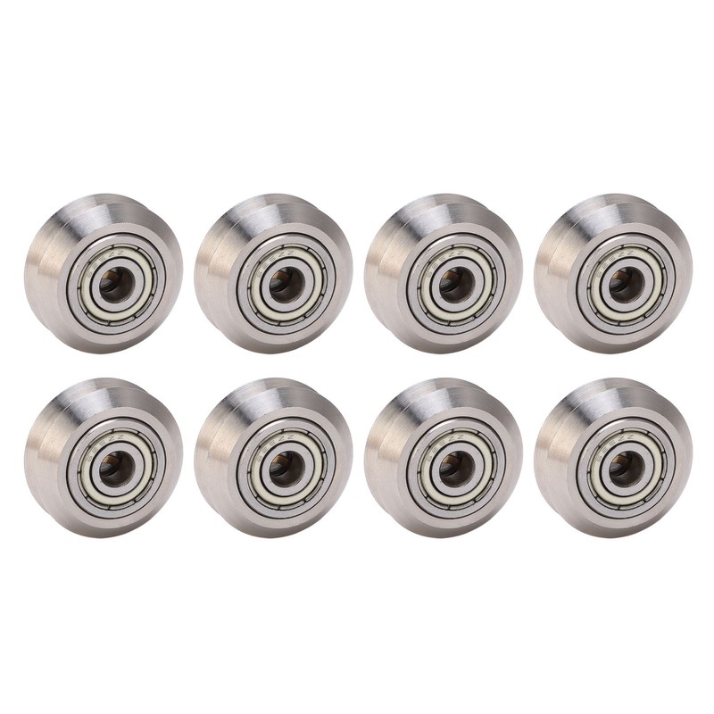 13PCS V Pulley Wheel Stainless Steel Printer Round Wheel Roller