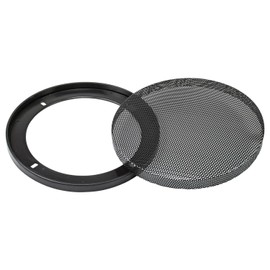 Speaker-Abdeckgitter / - Grill 130 mm Black (Record), 2 Teilig Plastic Ring with Metal Grid
