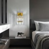 FDPBY Wall Sconces Crystal Gold Wall Sconce Set of Two