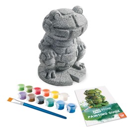 MindWare Paint Your Own Mosaic Frog - Craft Kit Includes Weather-Resistant Stone Frog, Paint and Brush - Ages 8 and Up