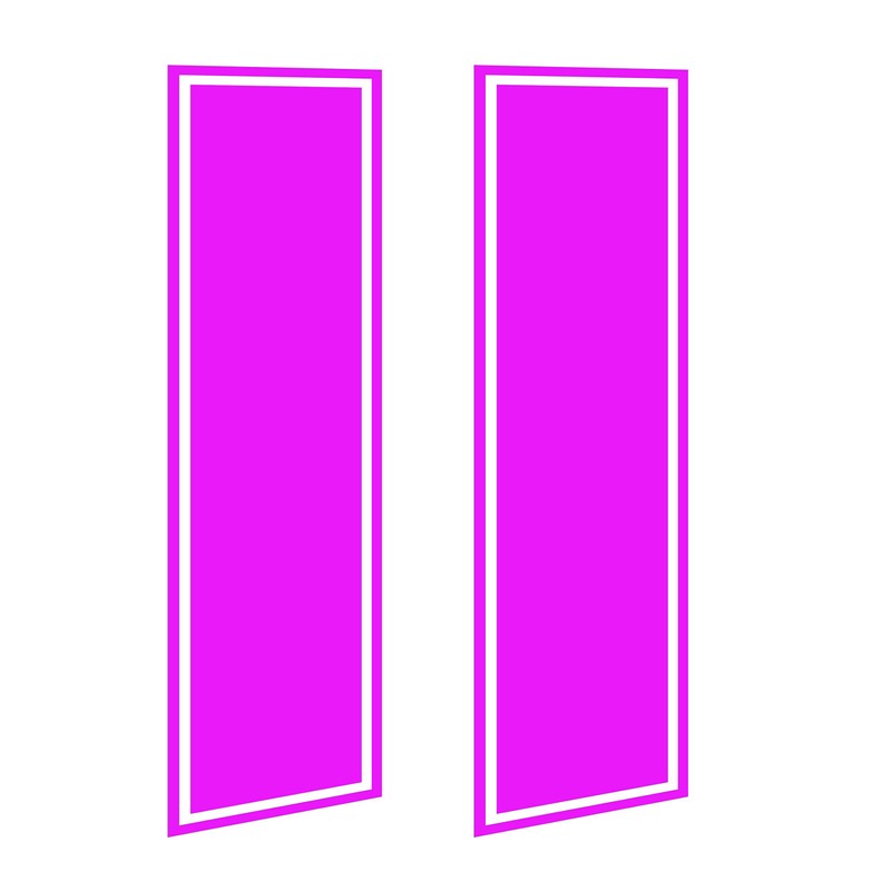 Pink Universal Solid Stripe Pin Stripe Set Vinyl Decal Set: