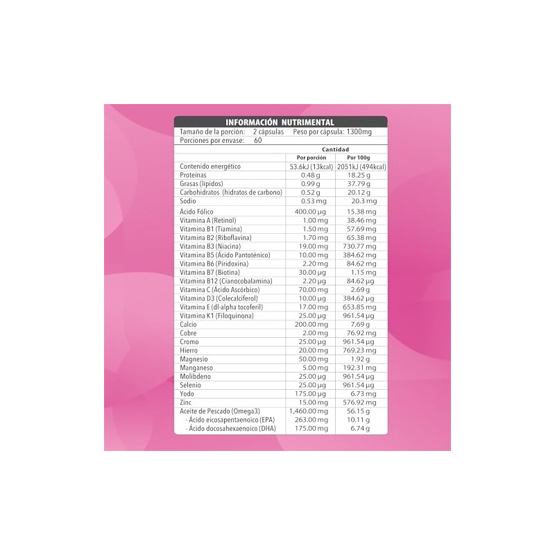 Prenatal Multivit Maklen Meses Multivitaminico Completo Ácido Fólico Omega Suplemento