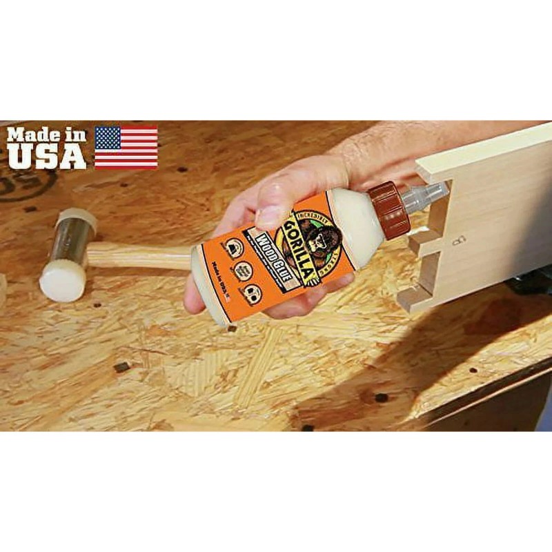 Gorilla Glue Natural Color Wood Glue, 8 Ounce Bottle