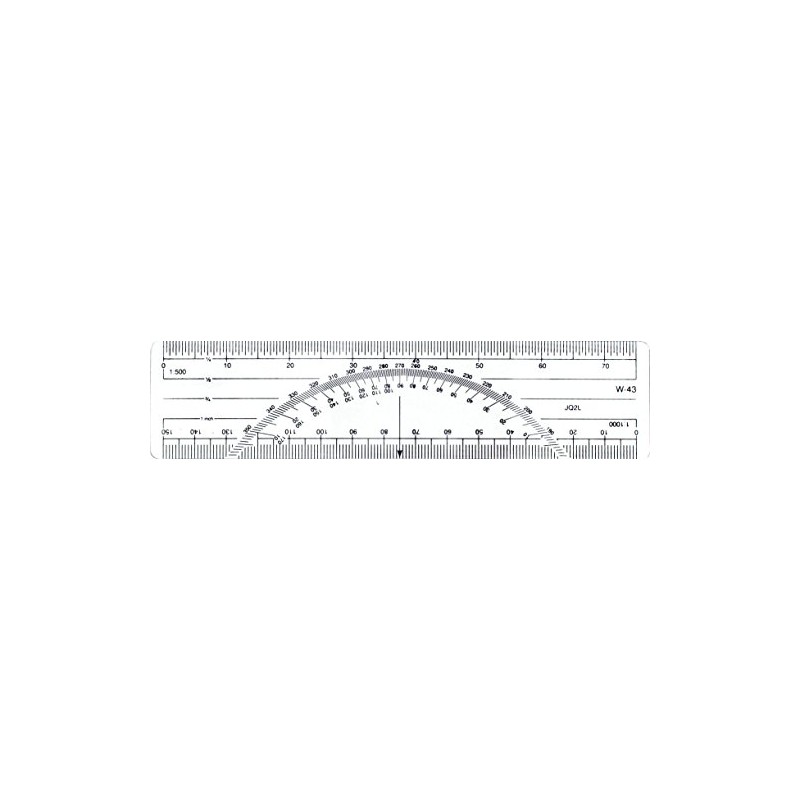 Westcott 6-Inch Metric Protractor Ruler (W-43 BP)