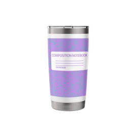 Green & Purple Composition Notebook Pattern Stainless Steel Insulated Tumbler