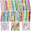 Seamart 24 Snap Bracelets Children + 50 Stickers, Colourful Bracelets