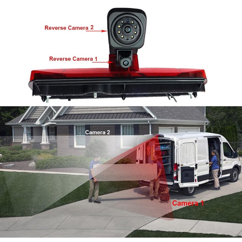 HD Auto Transporter Caravan Van Brake Light Roof Rear View