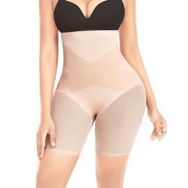 Ganado Tummy Control Shapewear Shorts for Women High Waist Underwear Body Shaper Stomach Shapewear Slip Shorts Under Dresses