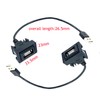 2Pcs Male to Female USB Port Vehicle Power Socket Adapter,34