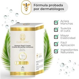 CLEOSKIN Crema contorno de ojos de Perlas Coreanas, elimina ojeras, iguala el tono de la piel, reafirmante, hidratante, skincare coreano, Belleza (Crema de perlas Coreanas, 25g)