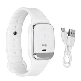Mosquito Repellent Watch Bracelet Time Display Temperature Measurement Stylish Ultrasonic Mosquito Wristband Watch White