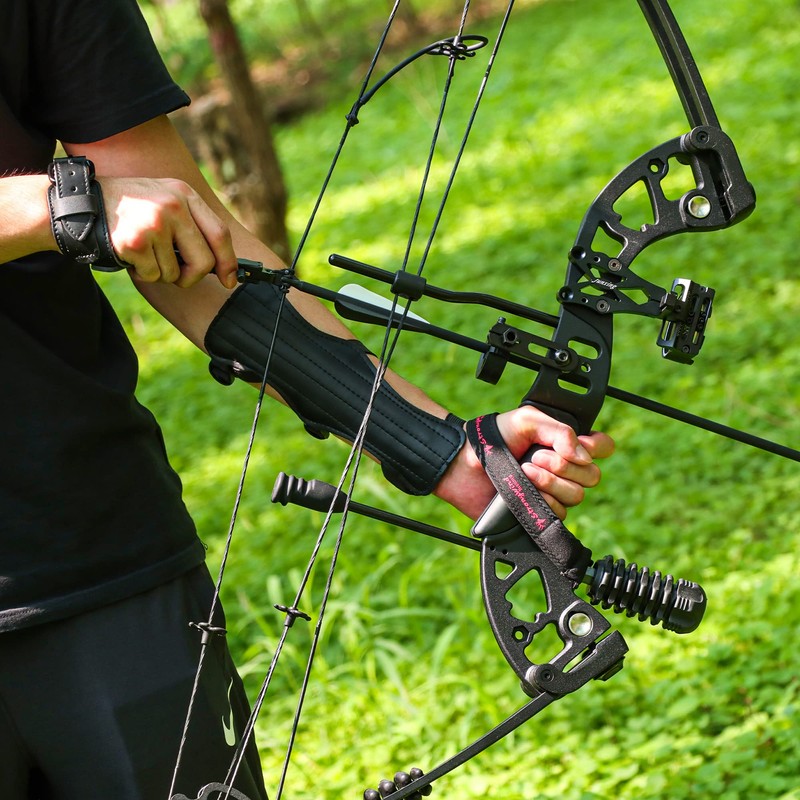 SERfawnCH Compound Bow Set Stealth Series, Full Black Design for