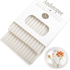 Translucent Wax Seal Sticks 26pcs, Andotopee Glue Gun Wax Seal Sticks for Wax Seal Stamp, Premium Sealing Wax for Envelope Letter Seal Wedding Invation Craft Adhesive, Great Gift Ideas (Mini Size)