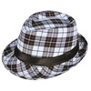 Plaid Design Fedora Gangster Hat