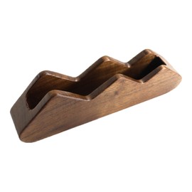 BE-TOOL 1 Pcs Wood Business Card Holder Mountain Business Card Stand Desktop Wooden Business Card Holder Easy to Clean for Home Office Desktop