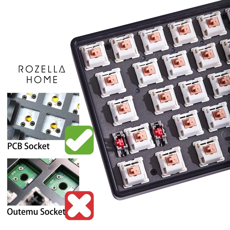 ROZELLA HOME Holy Panda Mechanical Keyboard Switch, 3Pin, 67g Extended