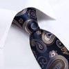DiBanGu Conjunto de pañuelo y gemelos de seda para hombre