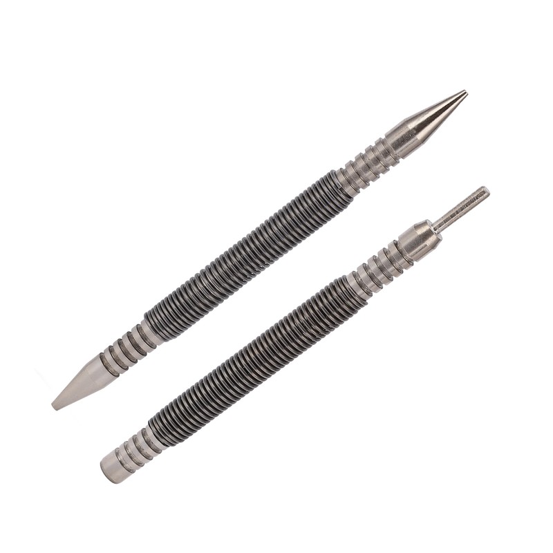 2pcs Hinge Pin Punch Set Spring Loaded Design Carbon Steel