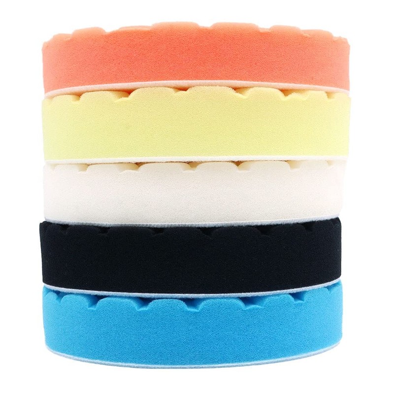 ANCLLO 5 Pack Car Polisher 6 inch Sponge Polishing Waxing