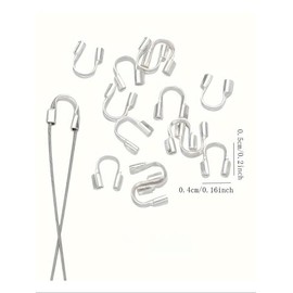 U-shaped Clip Buckle Cord End Tips, Wire Protector for DIY Jewelry Making, Cord Wire Protector for Necklace and Bracelet:_Golden_100 pcs