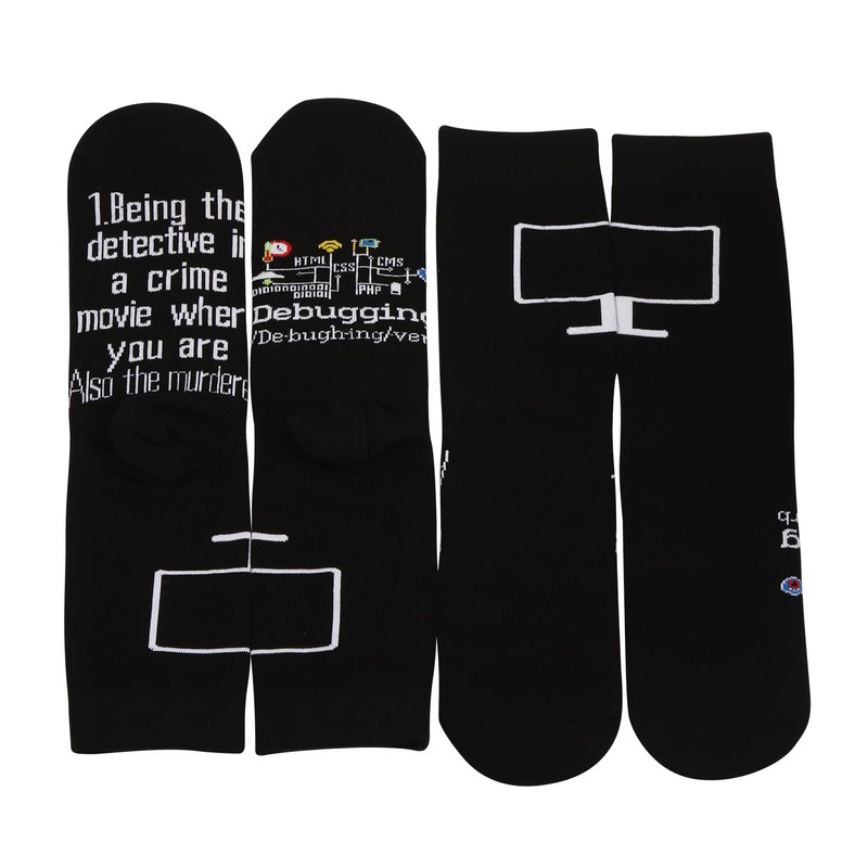 MBMSO 2 Pair Debugging Definition Socks Computer Programmer Gift IT