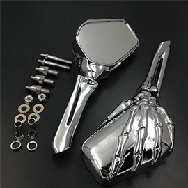 SMT-Chrome Skull Skeleton Mirrors Compatible With Suzuki Gsxr 600 750 1000 Hayabusa Cruiser [B075VMJNLK]