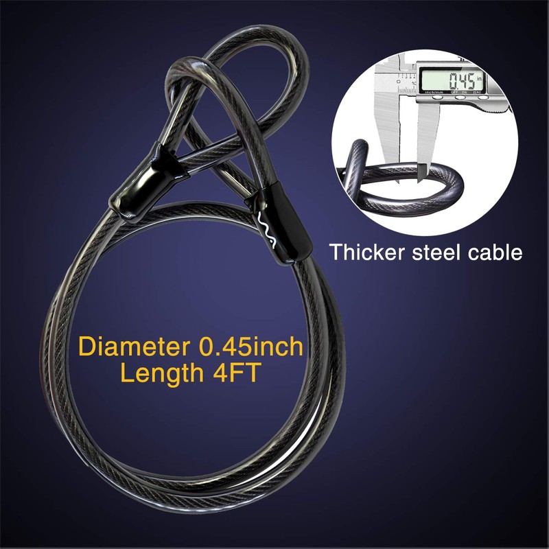 Bike U Lock,Heavy Duty Combination Bicycle u Lock Shackle 4ft