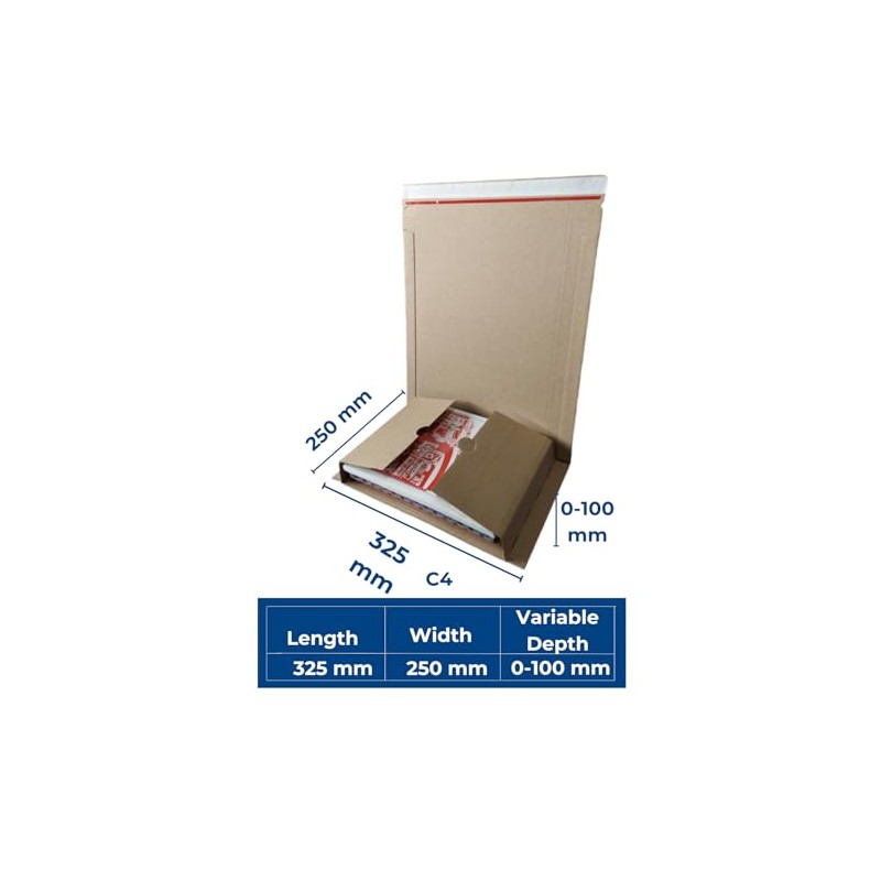 AKAR Book Wrap Mailer (325x250 + 100mm) C4 Postal Boxes
