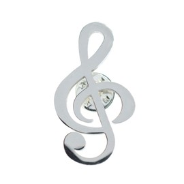 Miniblings Brooch Treble Clef Pin Badge Music Stainless Steel – Handmade Fashion Jewellery I Lapel Pin Button Pins, Stainless Steel