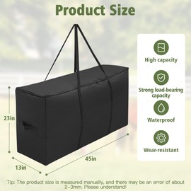 Nisorpa 2 Pack Hay Bale Bag, High Capacity Hay Bags for Horse Cattle Goats Sheep, Hay Bag with Waterproof Layer, Black