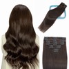 LORIEN Clip in Hair Extensions Real Human Hair 105g Clip