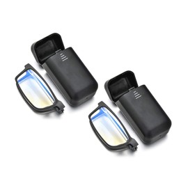 DBEFTLI Folding Reading Glasses - Foldable Portable Readers For Men Women With Case 2 Pairs 3.50