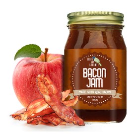 Green Jay Gourmet Bacon Jam - Classic Spread for Burgers, Sandwiches, Toast, Charcuterie - Sweet & Savory Flavoring for Meat Cuts, Poultry, Dressing - Zero Trans Fat, No MSG, Gluten-Free - 20 Ounces