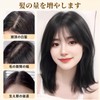 Hanzhuo 100% Human Hair with Bangs, Hair Hidden, One Touch,